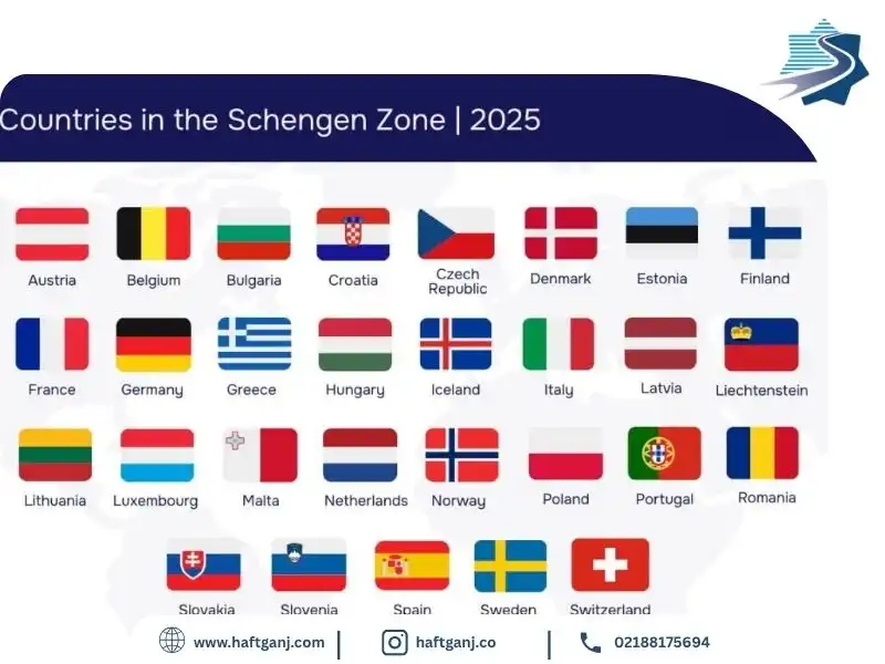 کشورهای دریافت ویزای شینگن-هفت گنج