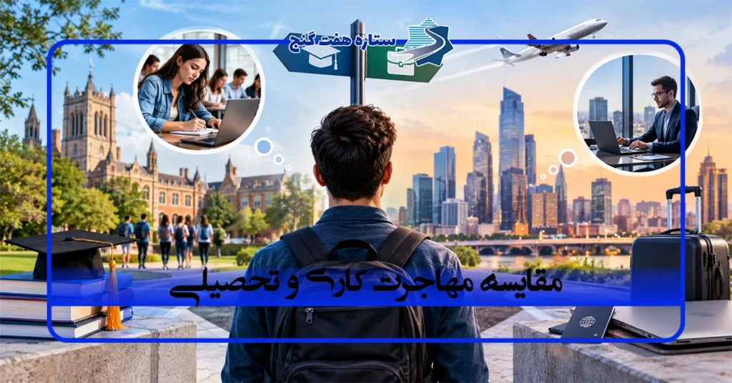 مقایسه مهاجرت کاری و تحصیلی